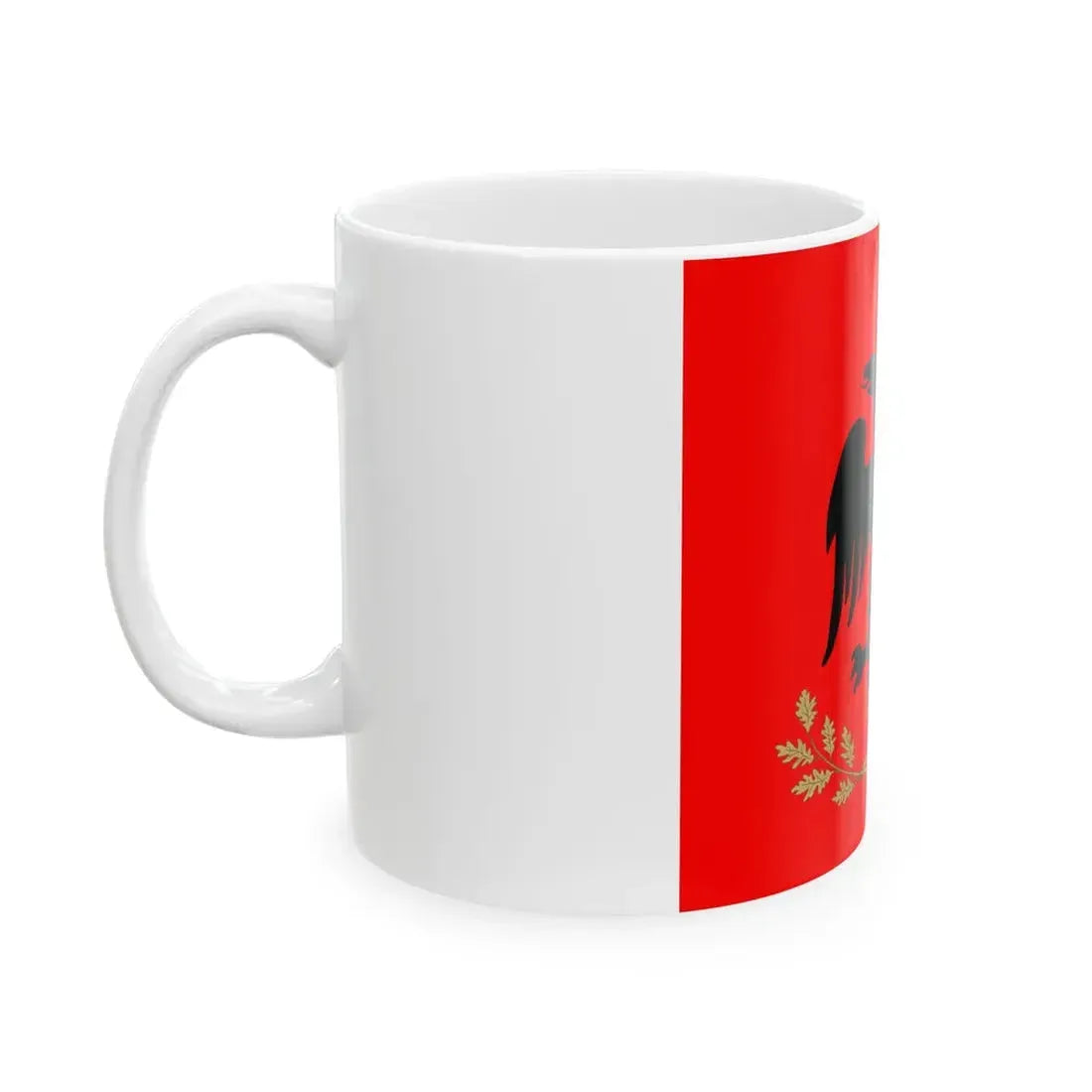 Flag of the President of Albania (Albania) White Coffee Mug - Go Mug Yourself