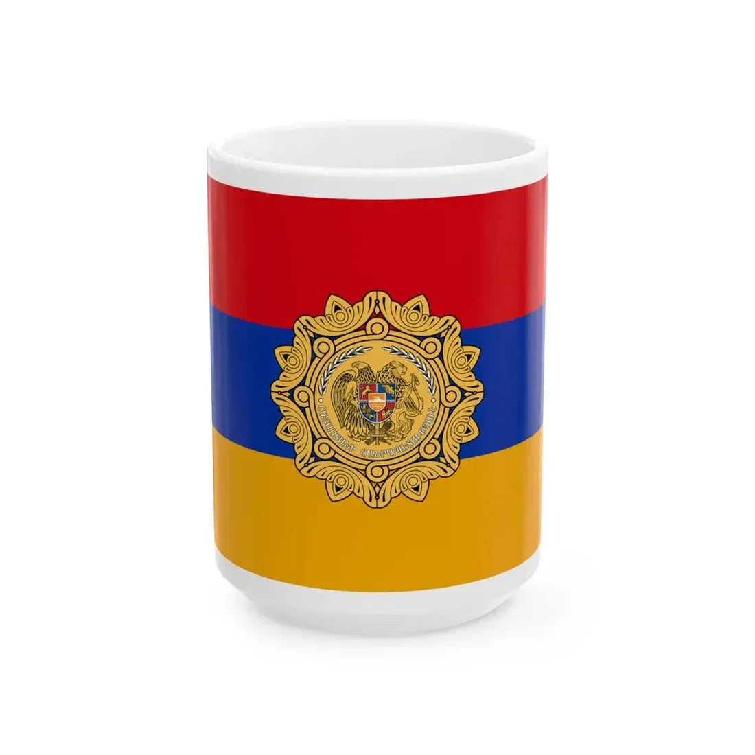 Flag of the President of Armenia (Armenia) White Coffee Mug 15oz - Go Mug Yourself