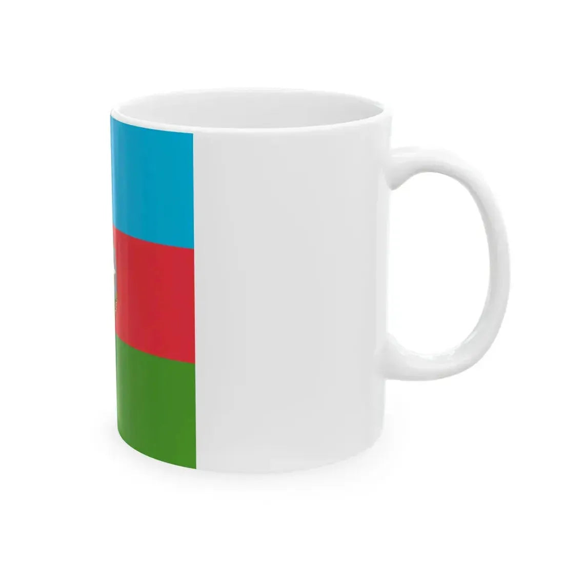 Flag of the President of Azerbaijan (Azerbaijan) White Coffee Mug - Go Mug Yourself