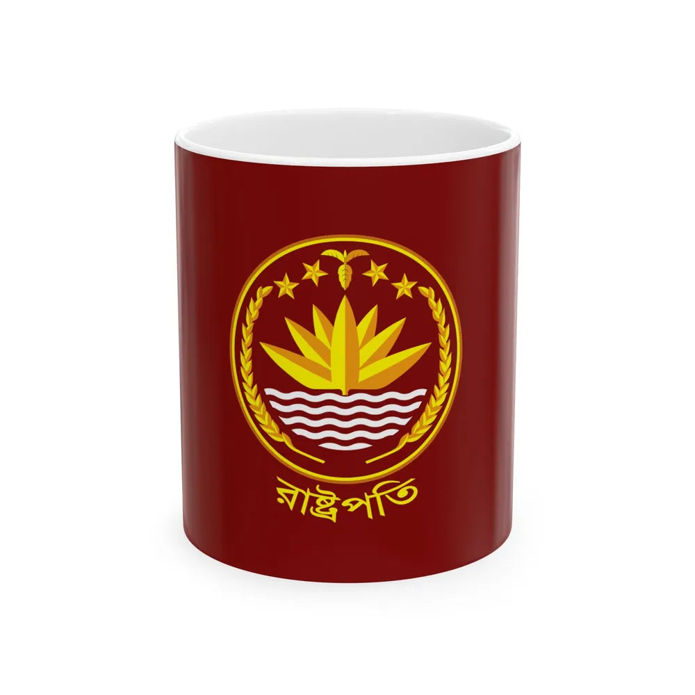 Flag of the President of Bangladesh (Bangladesh) White Coffee Mug 11oz - Go Mug Yourself