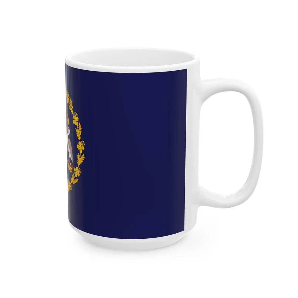 Flag of the President of Barbados (Barbados) White Coffee Mug - Go Mug Yourself