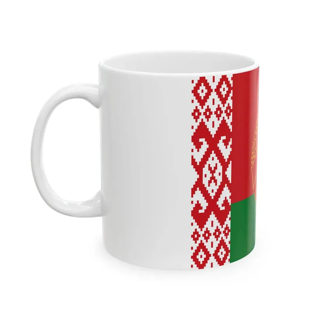 Flag of the President of Belarus (Belarus) White Coffee Mug - Go Mug Yourself