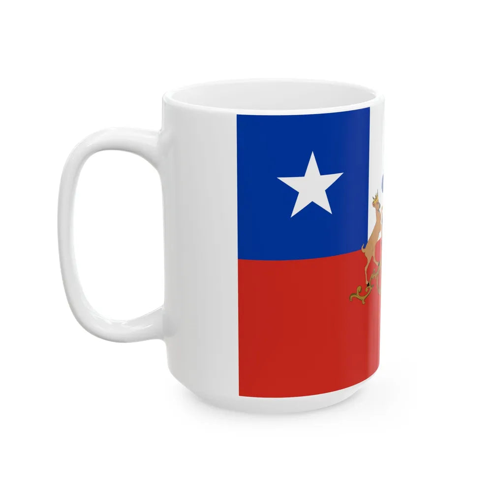 Flag of the President of Chile 1854-1920 (Chile) White Coffee Mug - Go Mug Yourself