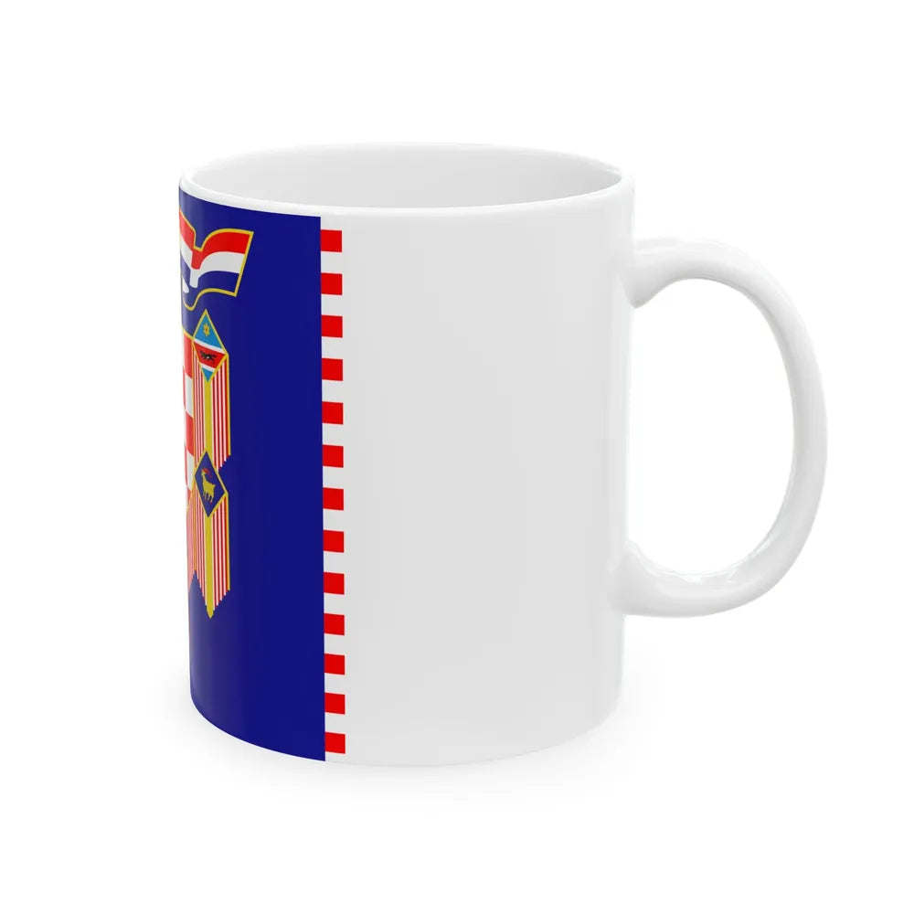 Flag of the President of Croatia (Croatia) White Coffee Mug - Go Mug Yourself