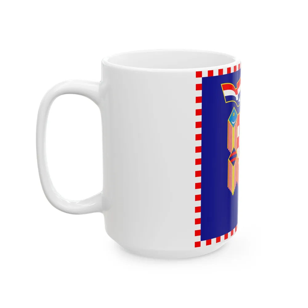 Flag of the President of Croatia (Croatia) White Coffee Mug - Go Mug Yourself