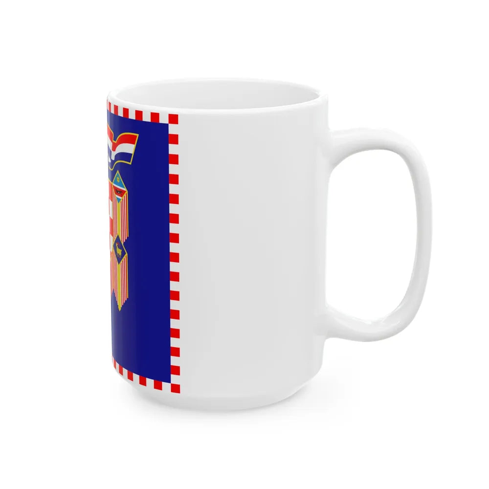 Flag of the President of Croatia (Croatia) White Coffee Mug - Go Mug Yourself