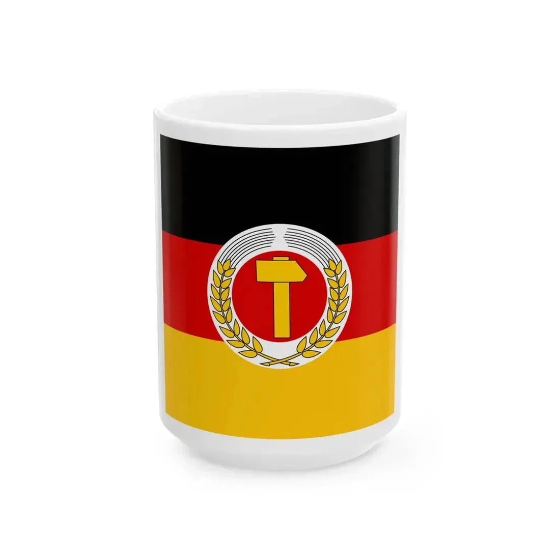 Flag of the President of East Germany 1951-1953 (Germany) White Coffee Mug 15oz - Go Mug Yourself