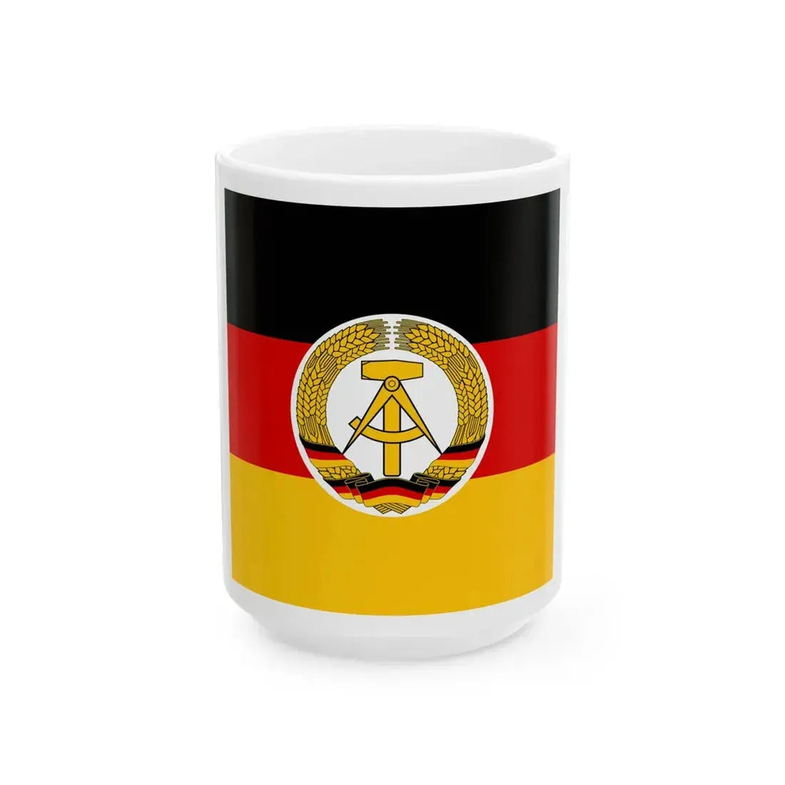Flag of the President of East Germany 1953-1955 (Germany) White Coffee Mug 15oz - Go Mug Yourself
