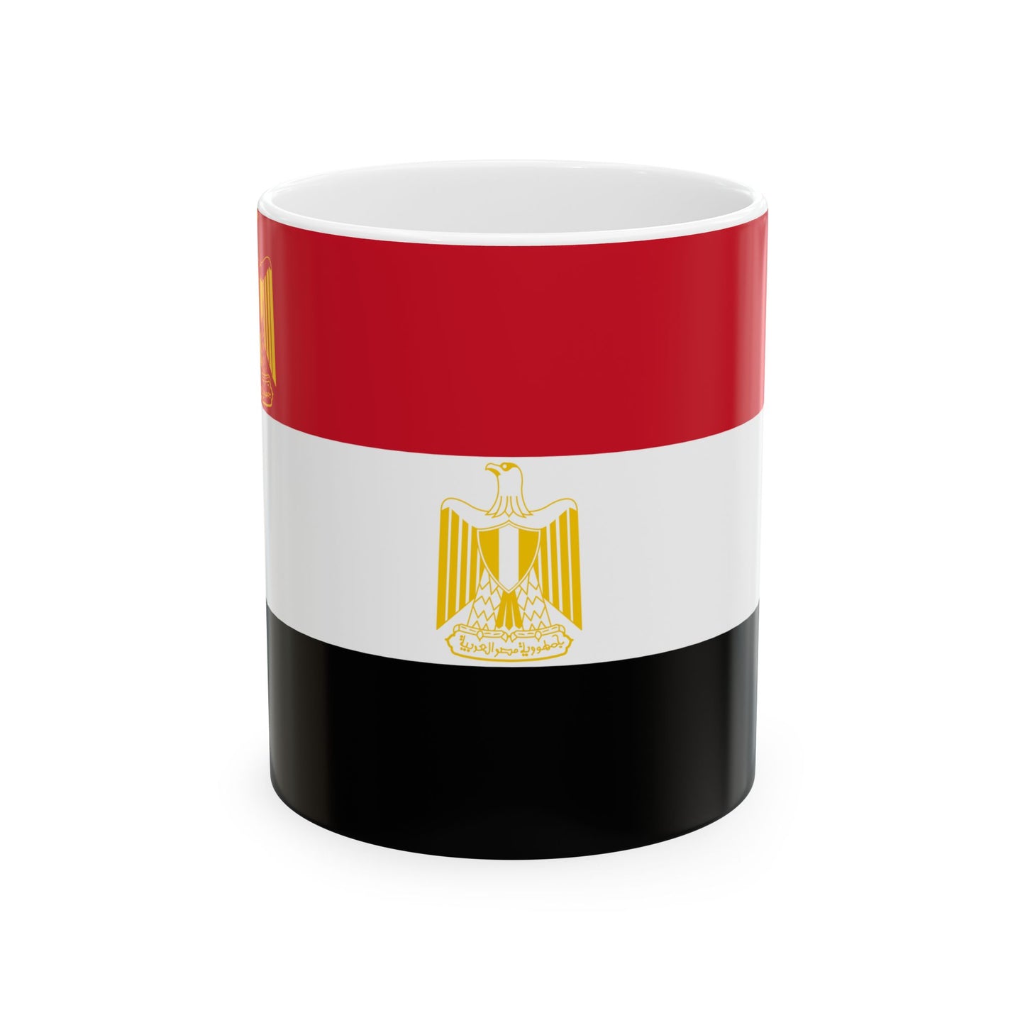 Flag of the President of Egypt Coat of arms variant (Egypt) White Coffee Mug-11oz-Go Mug Yourself