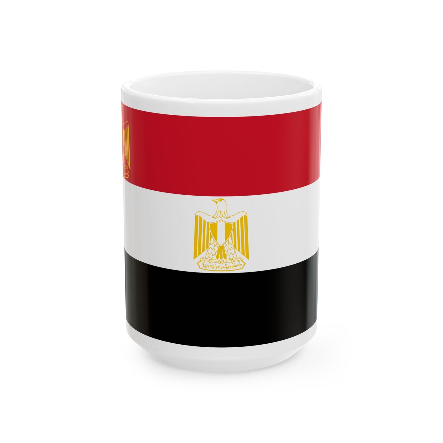 Flag of the President of Egypt Coat of arms variant (Egypt) White Coffee Mug-15oz-Go Mug Yourself