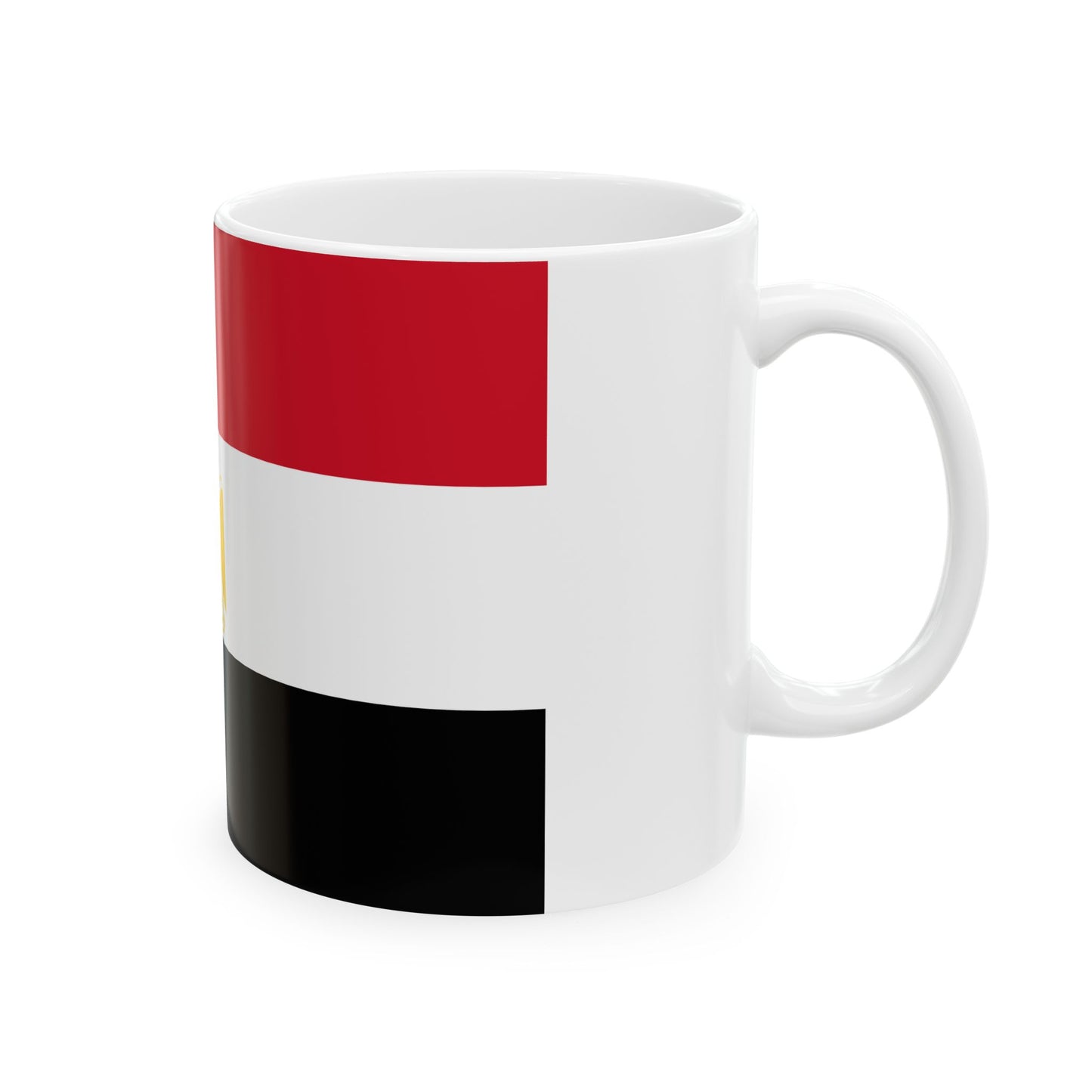 Flag of the President of Egypt Coat of arms variant (Egypt) White Coffee Mug-Go Mug Yourself