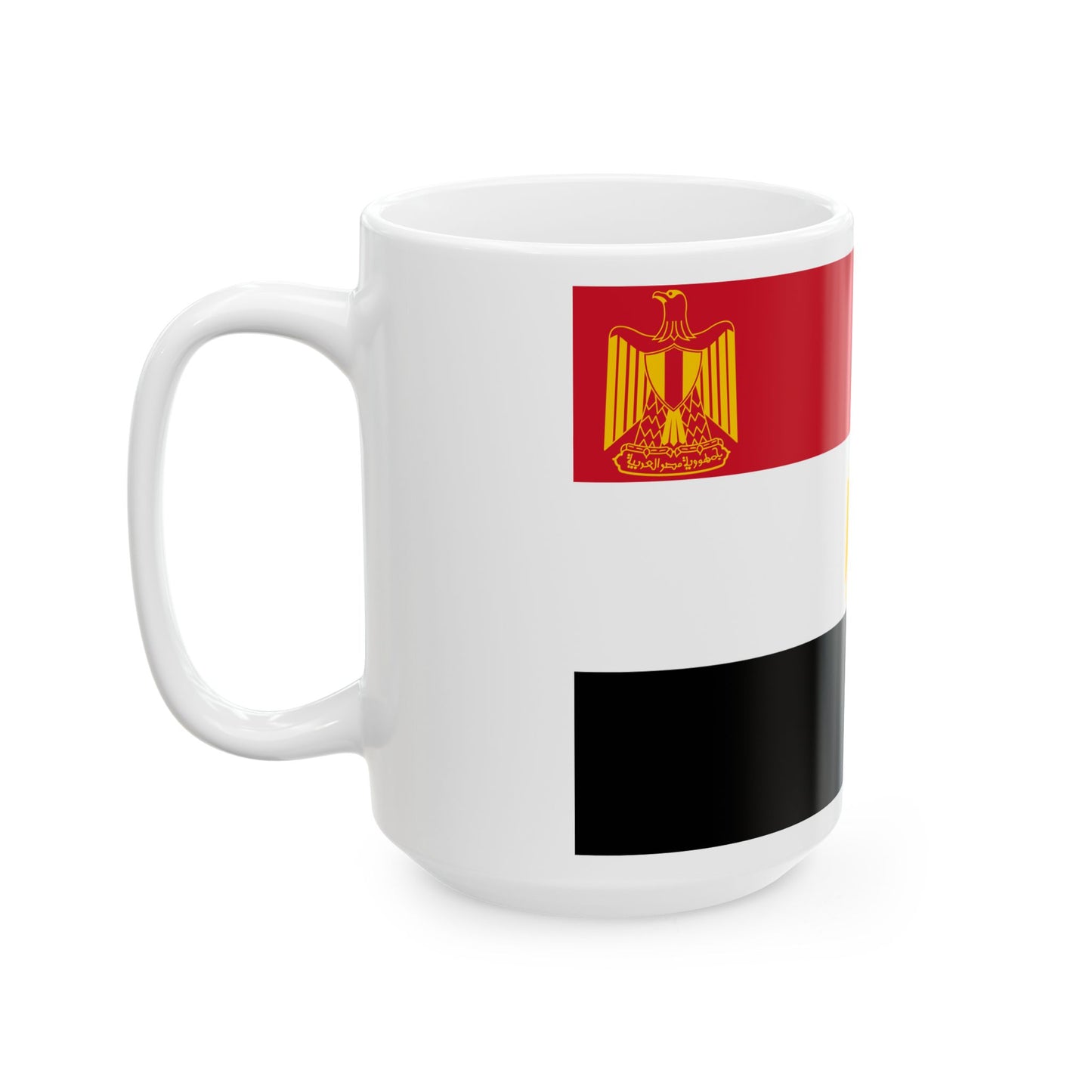 Flag of the President of Egypt Coat of arms variant (Egypt) White Coffee Mug-Go Mug Yourself