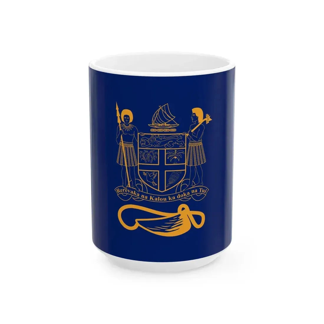 Flag of the President of Fiji (Fiji) White Coffee Mug 15oz - Go Mug Yourself