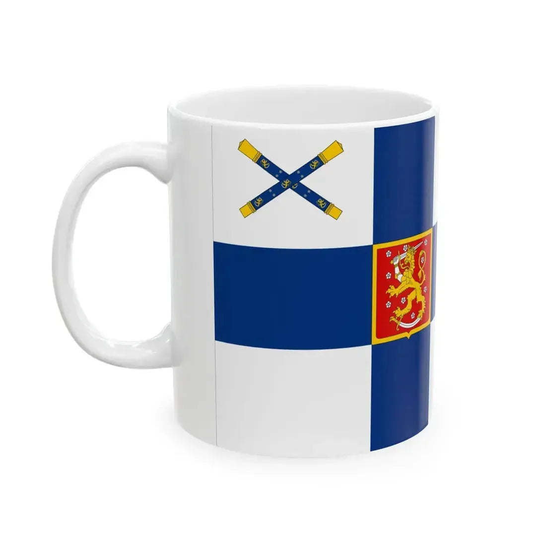 Flag of the President of Finland 1944-1946 (Finland) White Coffee Mug - Go Mug Yourself