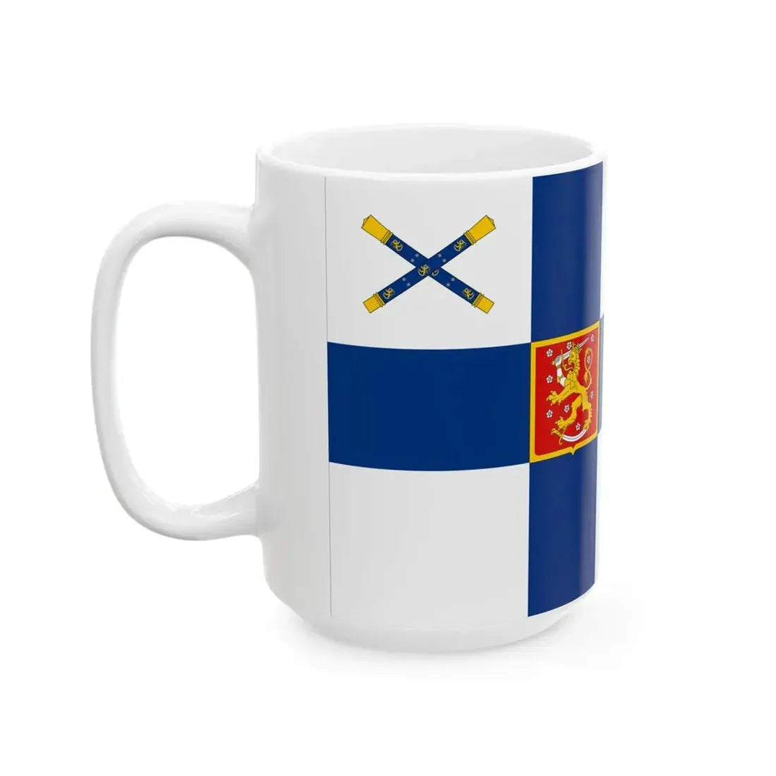 Flag of the President of Finland 1944-1946 (Finland) White Coffee Mug - Go Mug Yourself