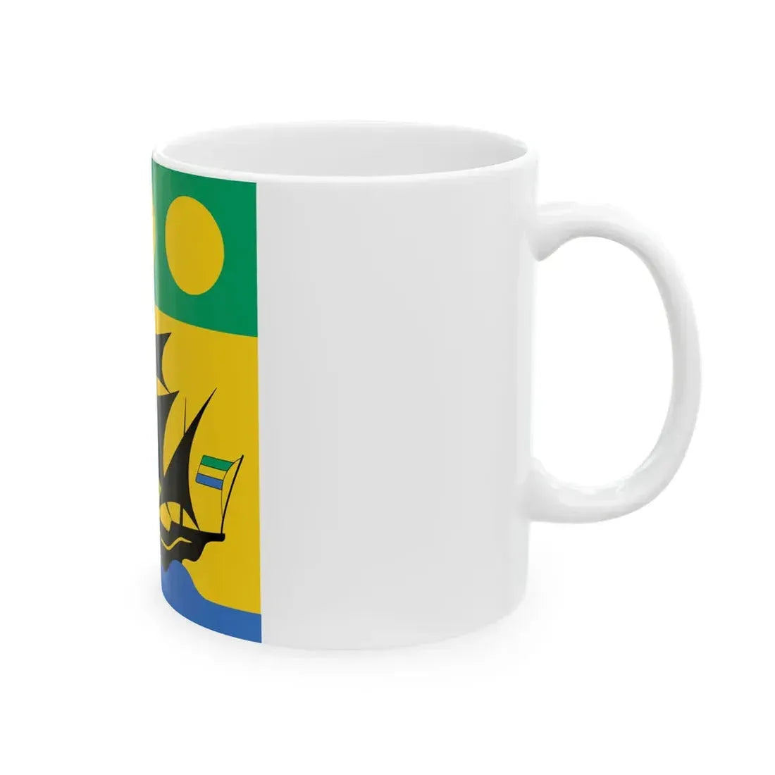 Flag of the President of Gabon 1960-1990 (Gabon) White Coffee Mug - Go Mug Yourself