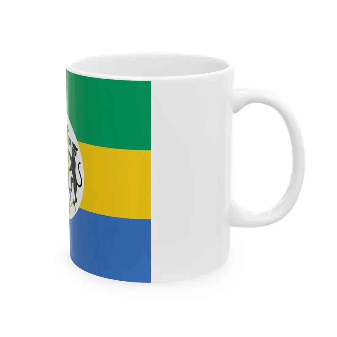 Flag of the President of Gabon 1990-2016 (Gabon) White Coffee Mug - Go Mug Yourself