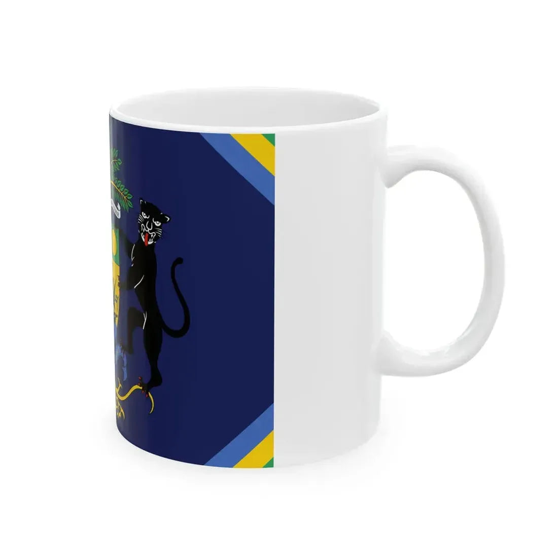 Flag of the President of Gabon (Gabon) White Coffee Mug - Go Mug Yourself