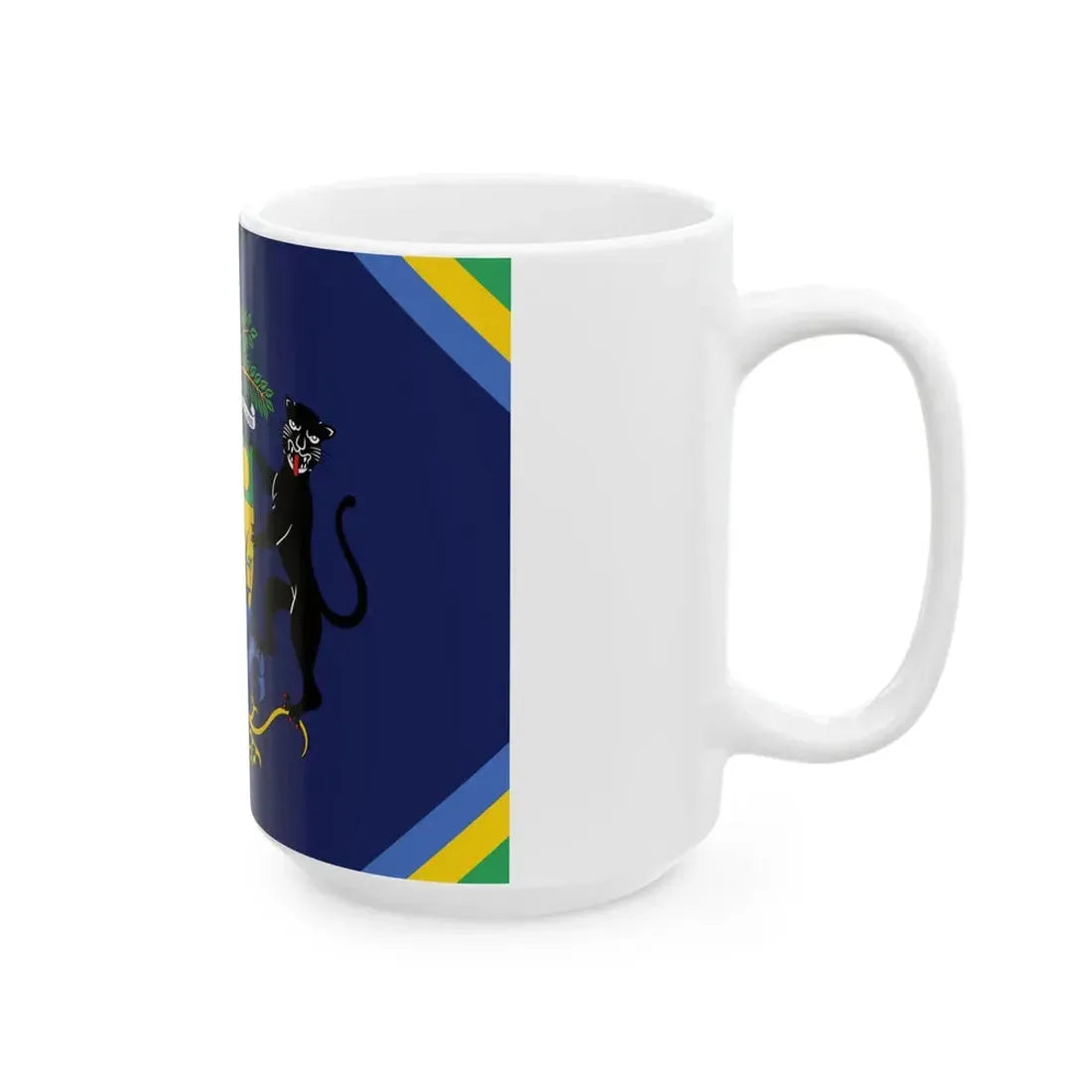 Flag of the President of Gabon (Gabon) White Coffee Mug - Go Mug Yourself