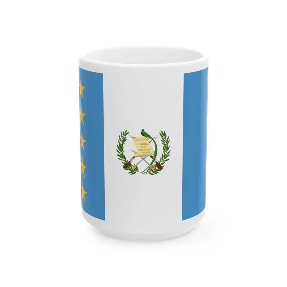 Flag of the President of Guatemala (Guatemala) White Coffee Mug 15oz - Go Mug Yourself