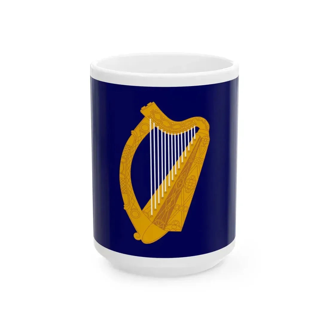 Flag of the President of Ireland (Ireland) White Coffee Mug 15oz - Go Mug Yourself