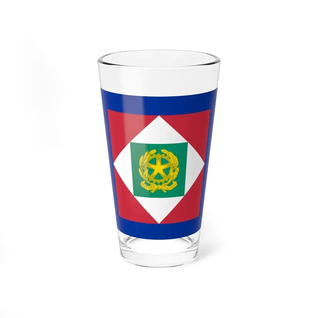 Flag of the President of Italy 2003-2006 (Italy) Pint Glass 16oz 16oz - Go Mug Yourself