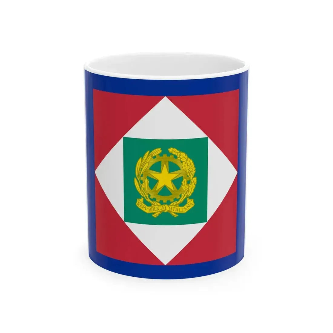 Flag of the President of Italy 2003-2006 (Italy) White Coffee Mug 11oz - Go Mug Yourself