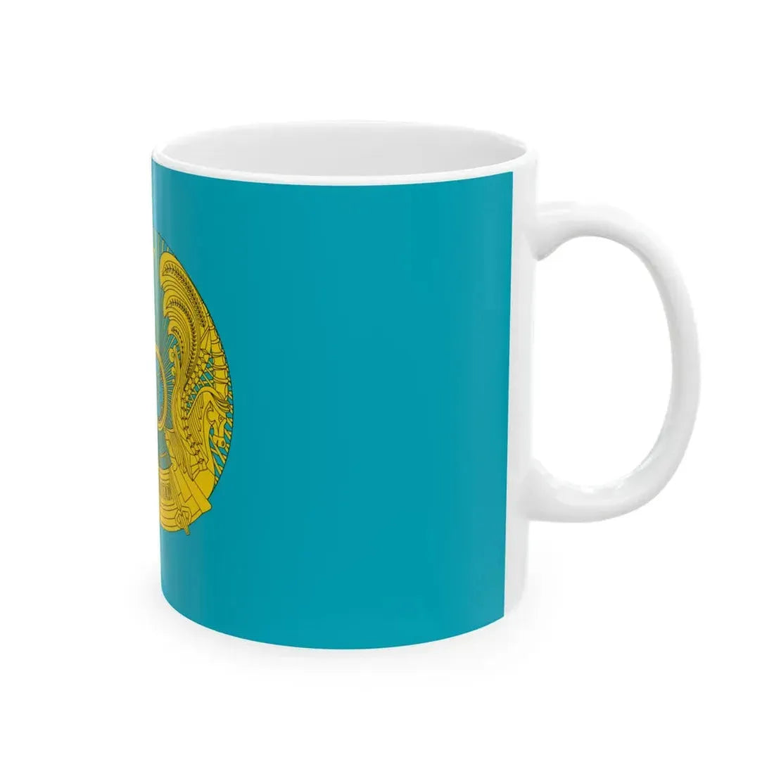 Flag of the President of Kazakhstan (Kazakhstan) White Coffee Mug - Go Mug Yourself