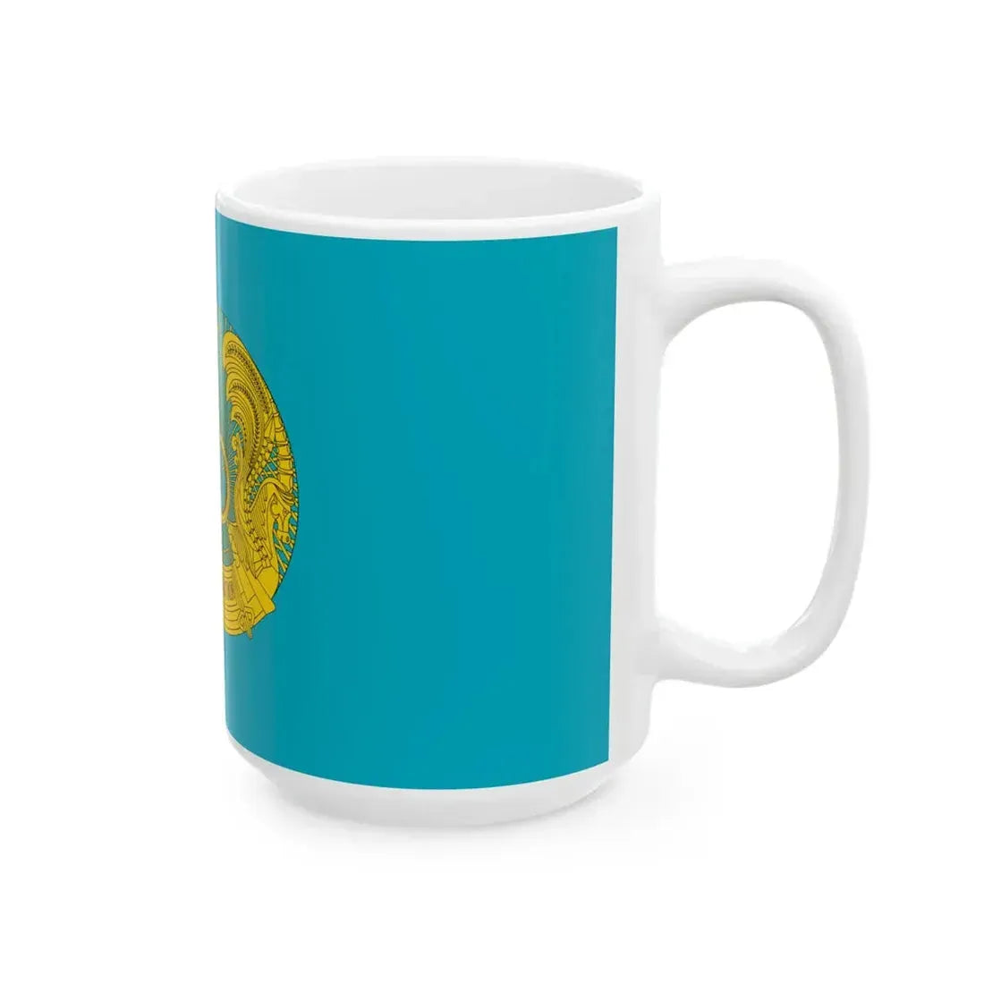 Flag of the President of Kazakhstan (Kazakhstan) White Coffee Mug - Go Mug Yourself