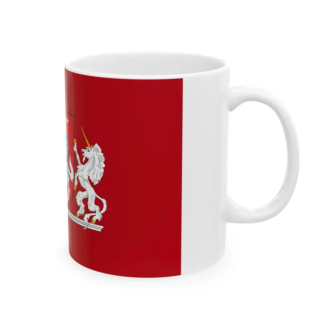 Flag of the President of Lithuania 3-5 (Lithuania) White Coffee Mug - Go Mug Yourself