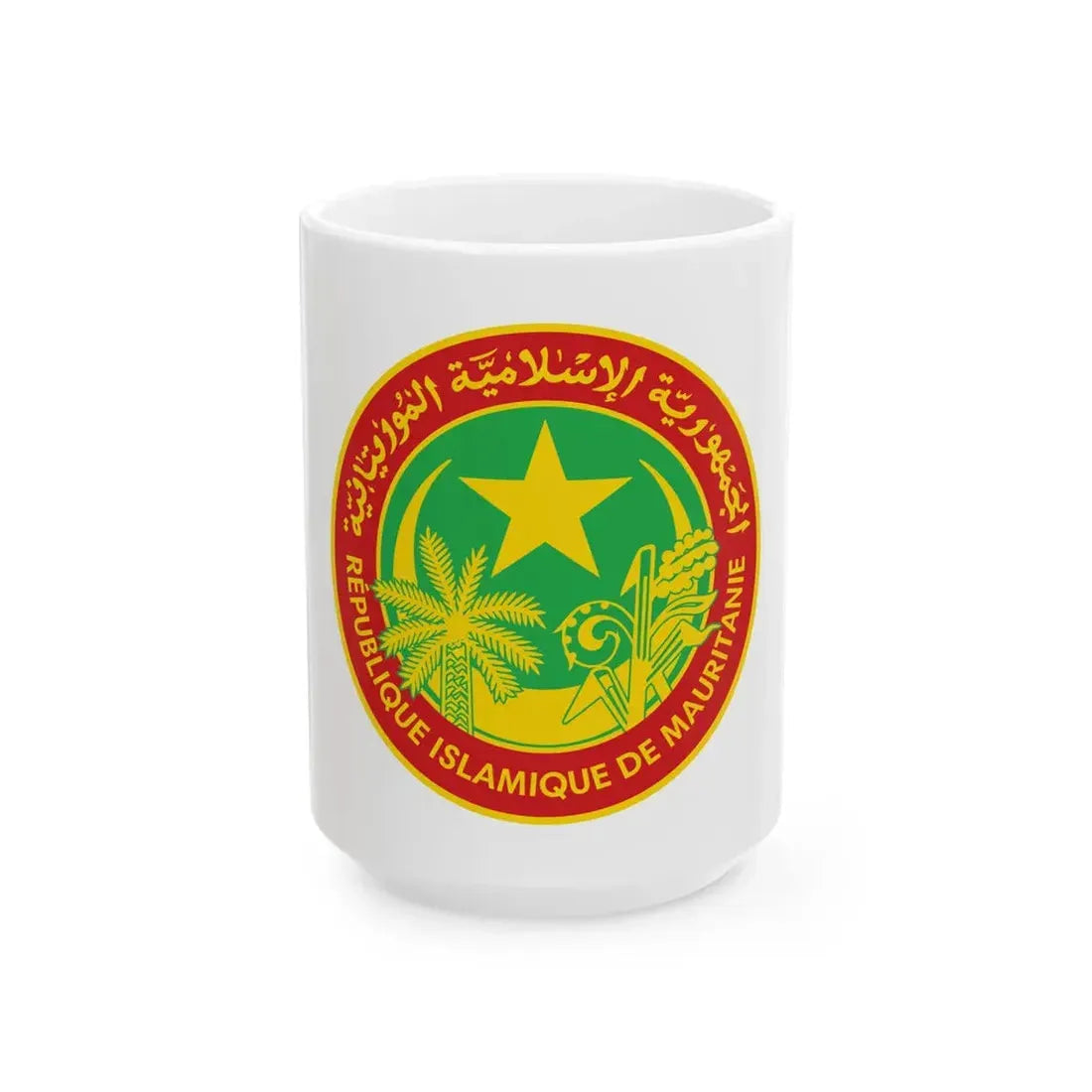 Flag of the president of Mauritania (Mauritania) White Coffee Mug 15oz - Go Mug Yourself
