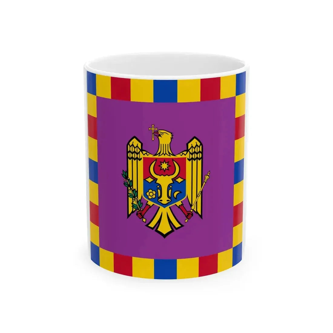 Flag of the President of Moldova (Moldova) White Coffee Mug 11oz - Go Mug Yourself