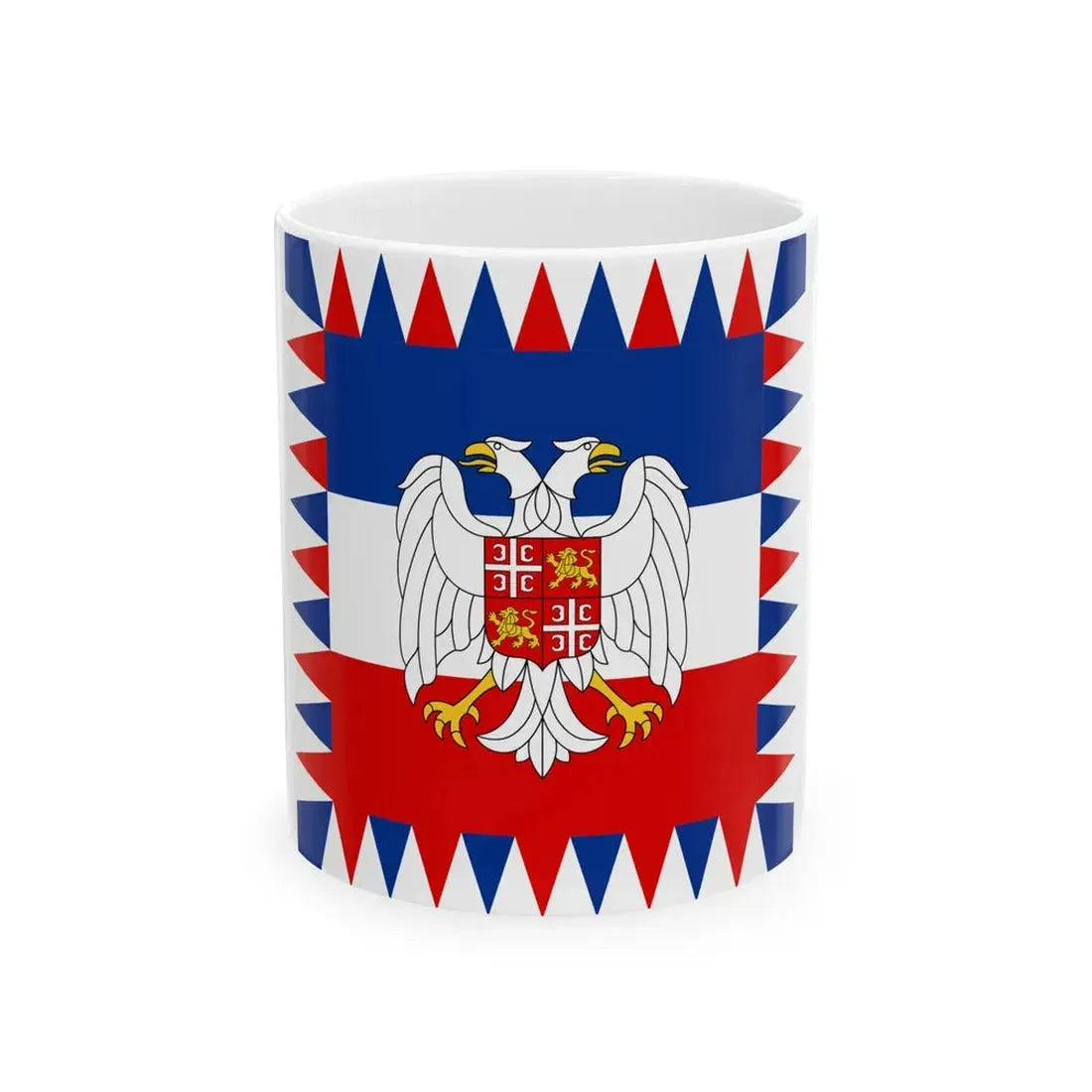 Flag of the President of Serbia and Montenegro 1992-2006 (Montenegro) White Coffee Mug 11oz - Go Mug Yourself