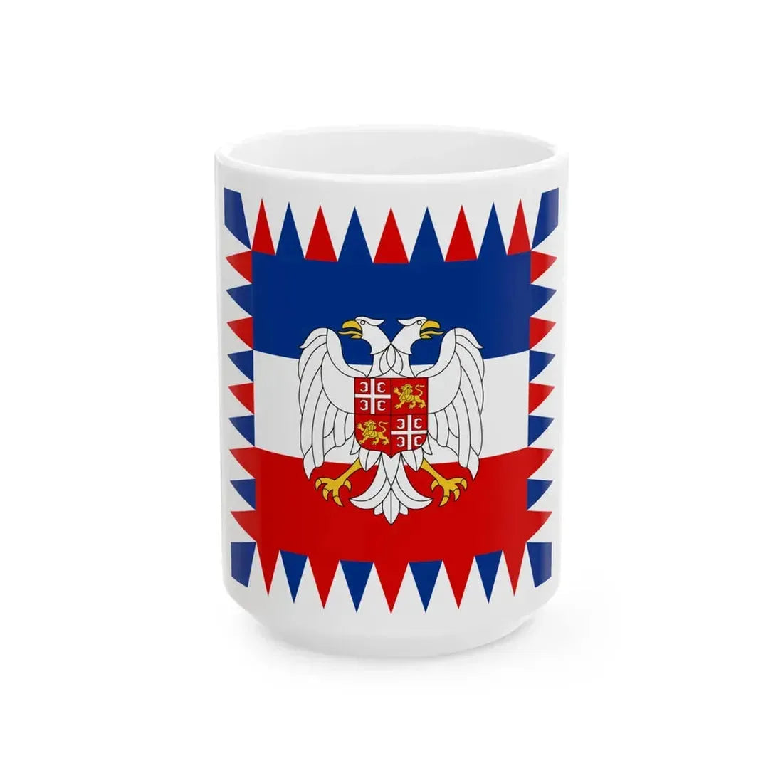 Flag of the President of Serbia and Montenegro 1992-2006 (Montenegro) White Coffee Mug 15oz - Go Mug Yourself