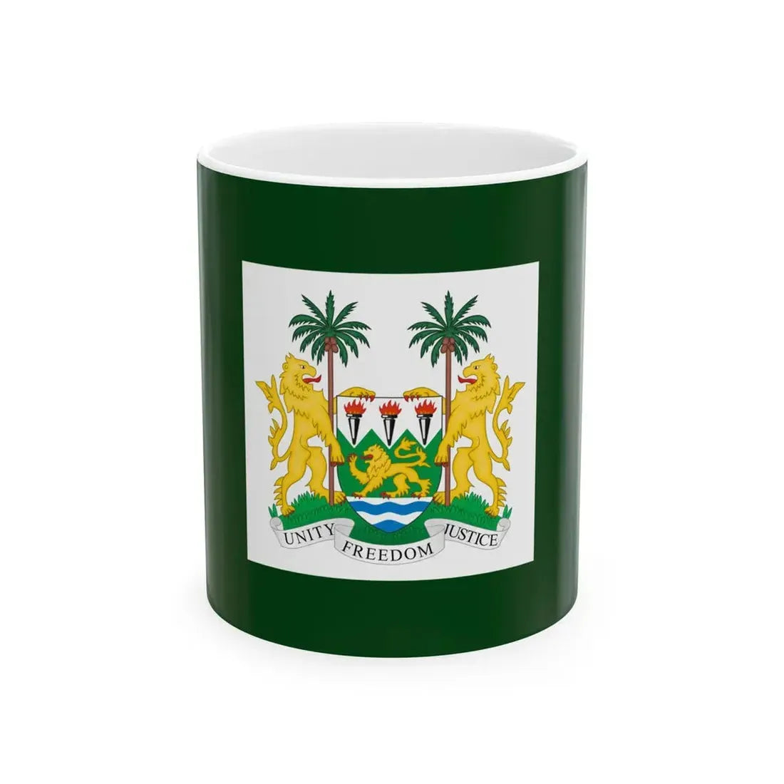 Flag of the President of Sierra Leone (Sierra Leone) White Coffee Mug 11oz - Go Mug Yourself