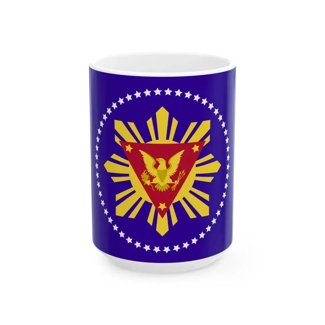 Flag of the President of the Philippines 1981-1986 (Philippines) White Coffee Mug 15oz - Go Mug Yourself