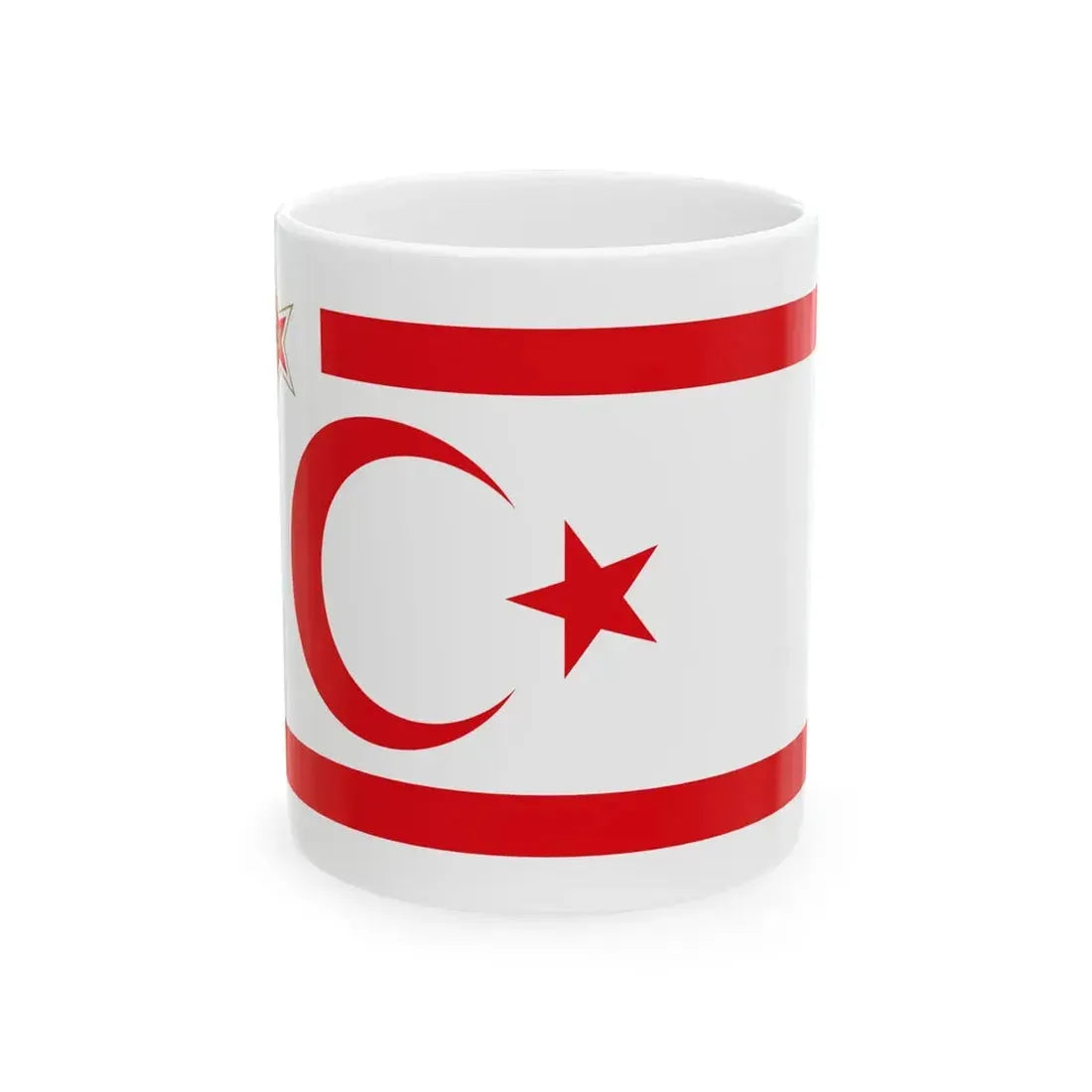 Flag of the President of the Turkish Republic of Northern Cyprus (Cyprus) White Coffee Mug 11oz - Go Mug Yourself