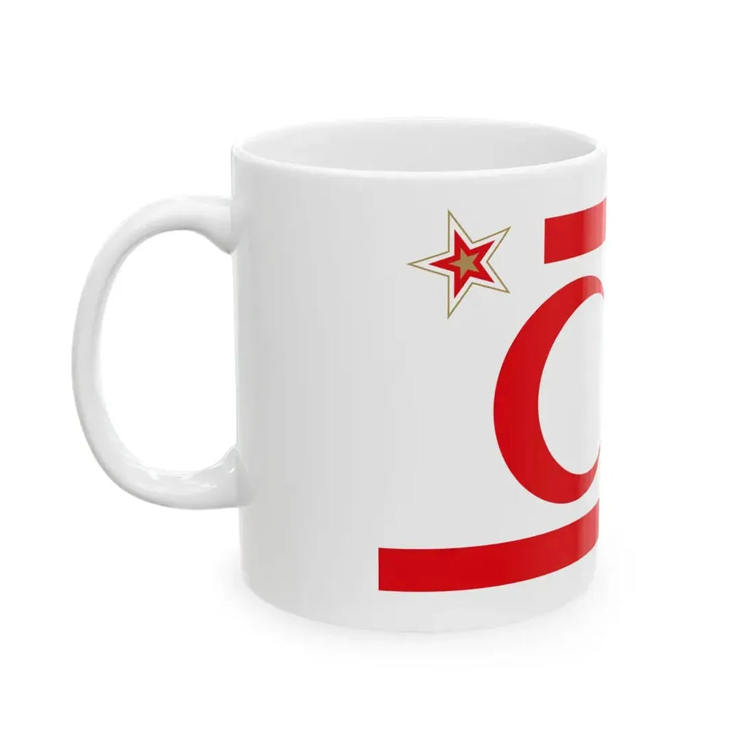 Flag of the President of the Turkish Republic of Northern Cyprus (Cyprus) White Coffee Mug - Go Mug Yourself