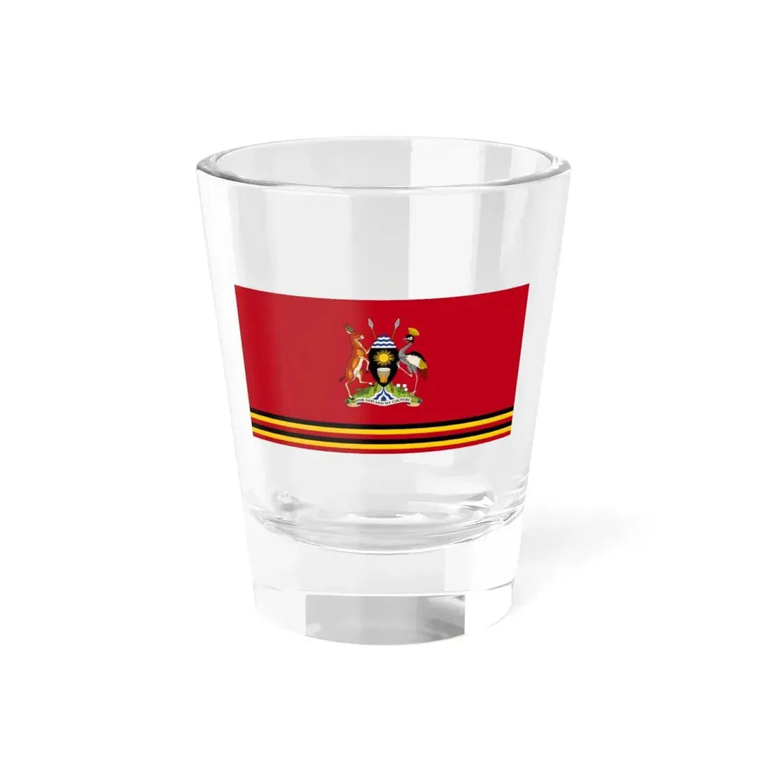 Flag of the President of Uganda (Uganda) Shot Glass 1.5oz 1.5oz - Go Mug Yourself