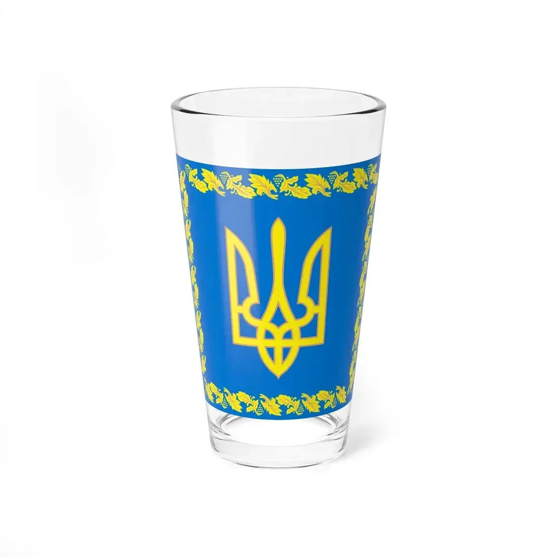 Flag of the President of Ukraine 1999-2006 detailed (Ukraine) Pint Glass 16oz 16oz - Go Mug Yourself