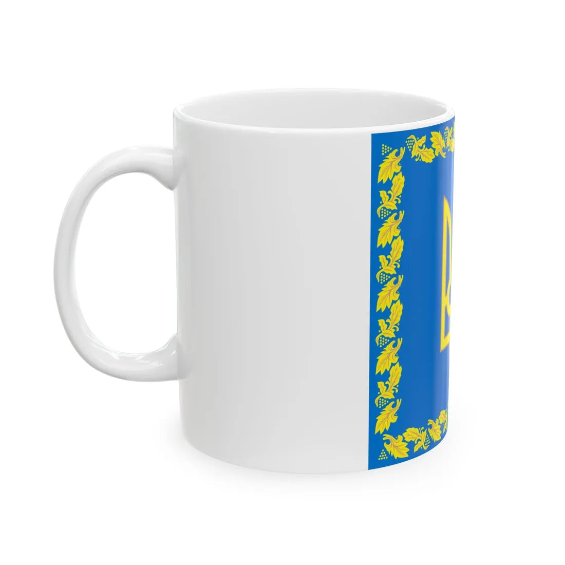 Flag of the President of Ukraine 1999-2006 detailed (Ukraine) White Coffee Mug - Go Mug Yourself