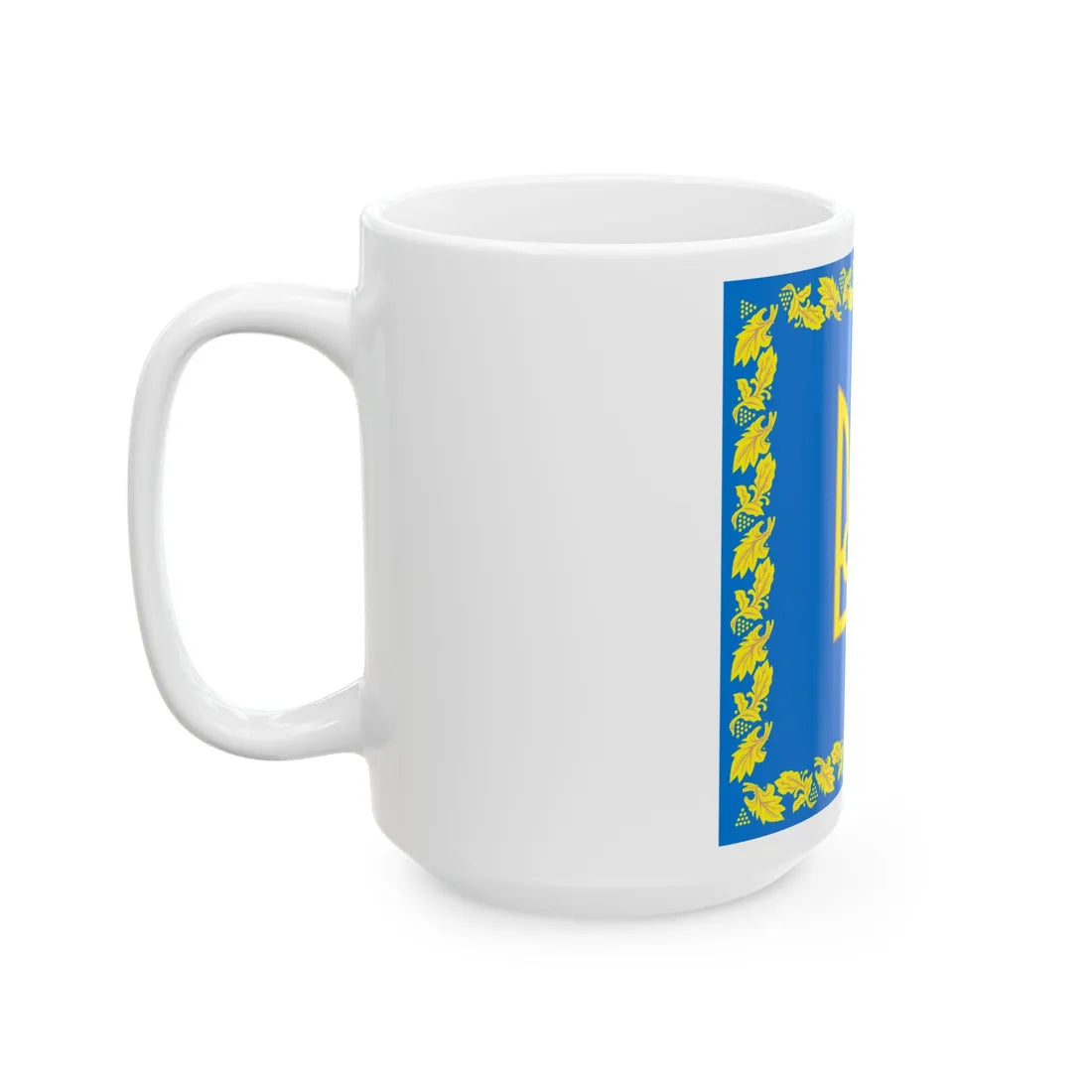Flag of the President of Ukraine 1999-2006 detailed (Ukraine) White Coffee Mug - Go Mug Yourself