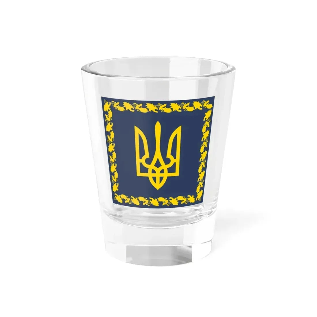 Flag of the President of Ukraine dark shade variant (Ukraine) Shot Glass 1.5oz 1.5oz - Go Mug Yourself