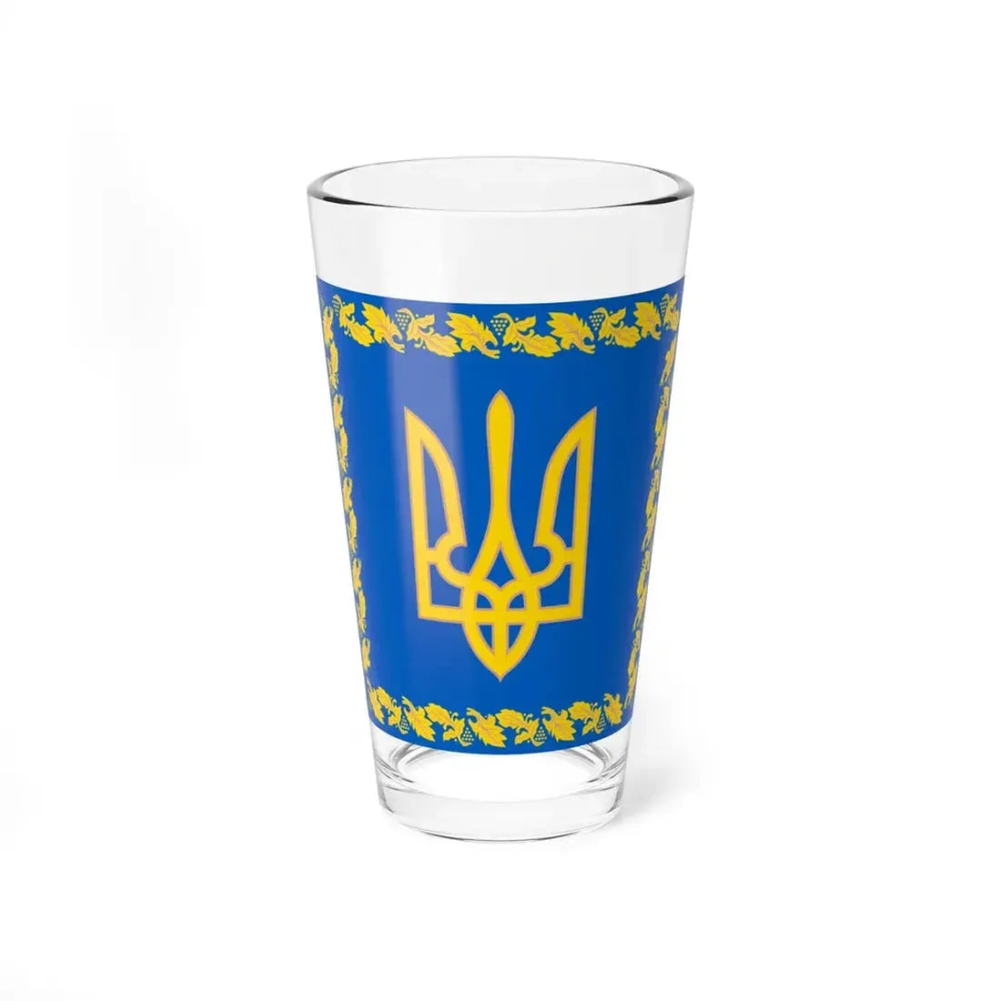 Flag of the President of Ukraine detailed (Ukraine) Pint Glass 16oz 16oz - Go Mug Yourself