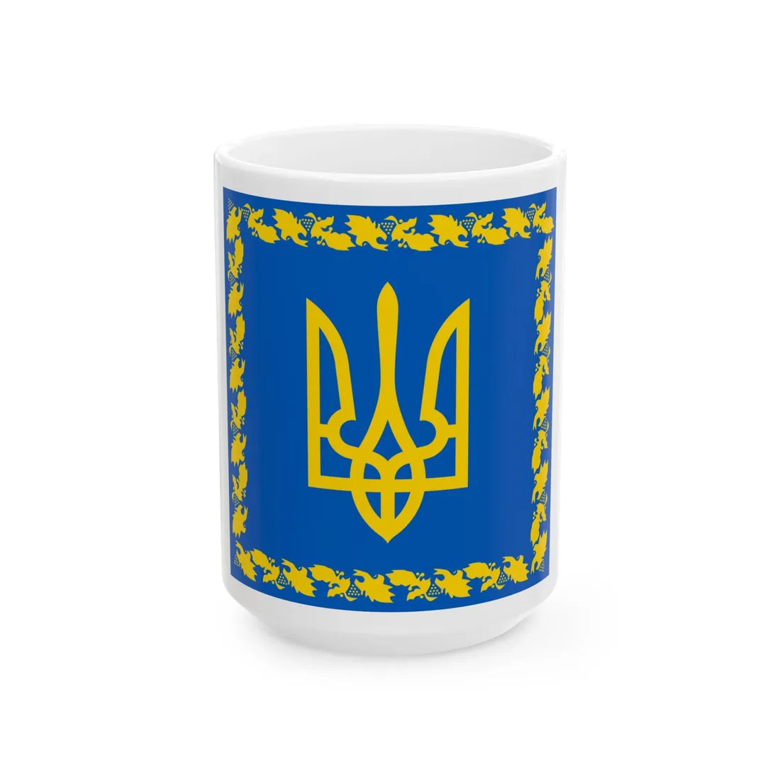 Flag of the President of Ukraine (Ukraine) White Coffee Mug 15oz - Go Mug Yourself