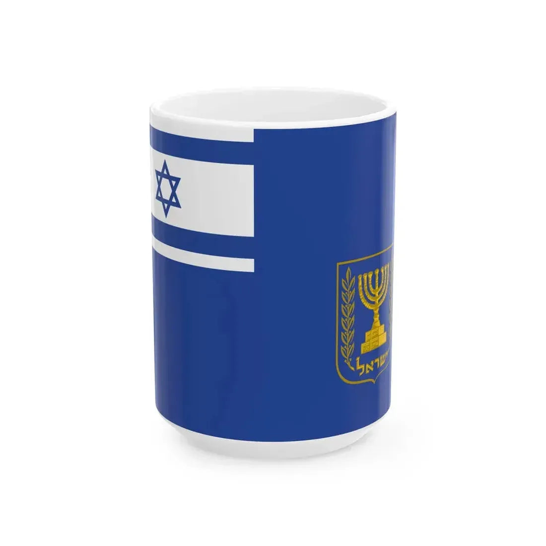 Flag of the Prime Minister of Israel (Israel) White Coffee Mug 15oz - Go Mug Yourself
