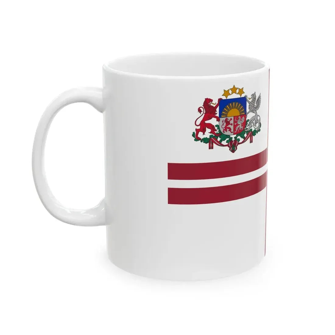 Flag of the Prime Minister of Latvia (Latvia) White Coffee Mug - Go Mug Yourself