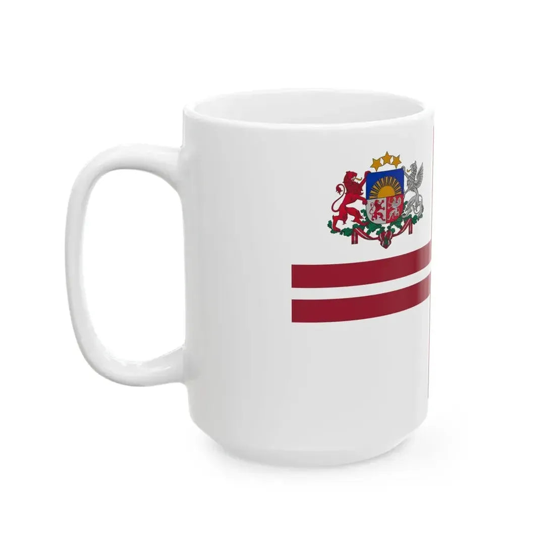 Flag of the Prime Minister of Latvia (Latvia) White Coffee Mug - Go Mug Yourself