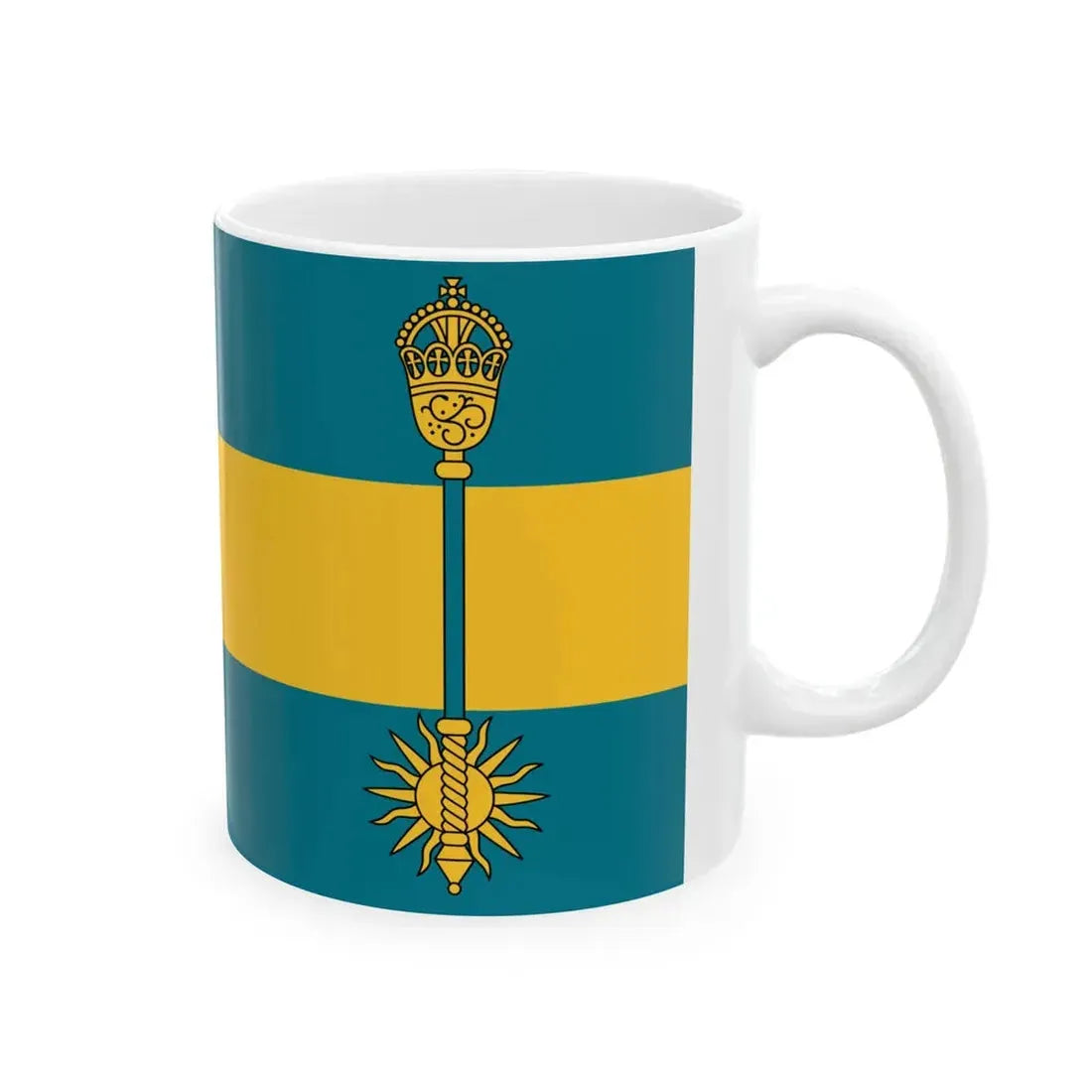 Flag of the Prime Minister of the Bahamas (Bahamas) White Coffee Mug - Go Mug Yourself