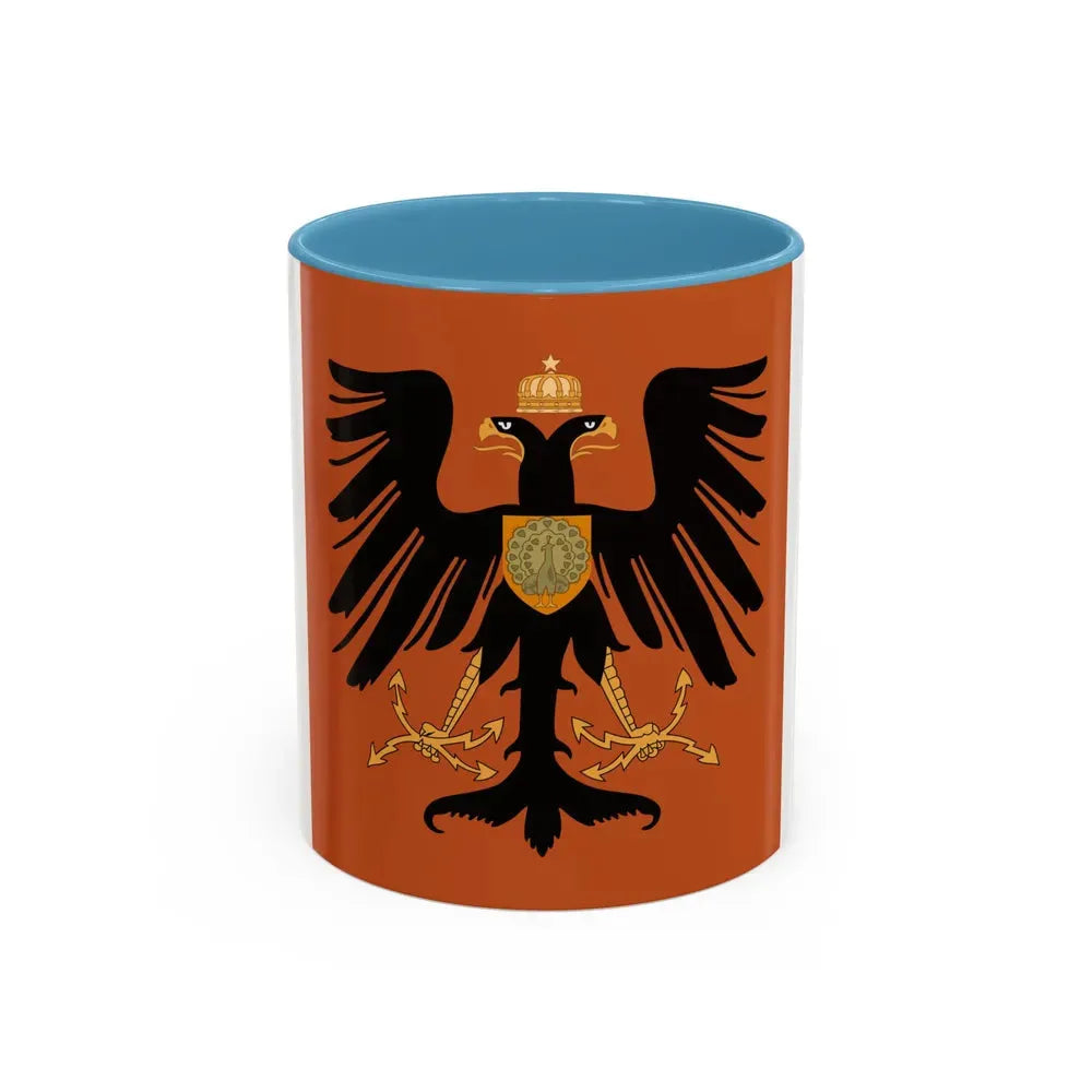 Flag of the Principality of Albania 1915 - Accent Coffee Mug 11oz Light Blue - Go Mug Yourself